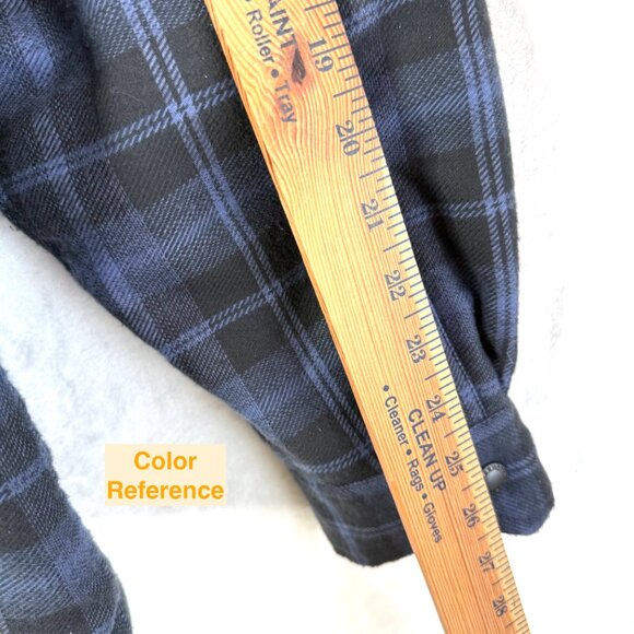 Marmot Ridgefield Heavyweight Flannel Sherpa Lined Snap Jacket Mens XL Blue - Picture 8 of 9